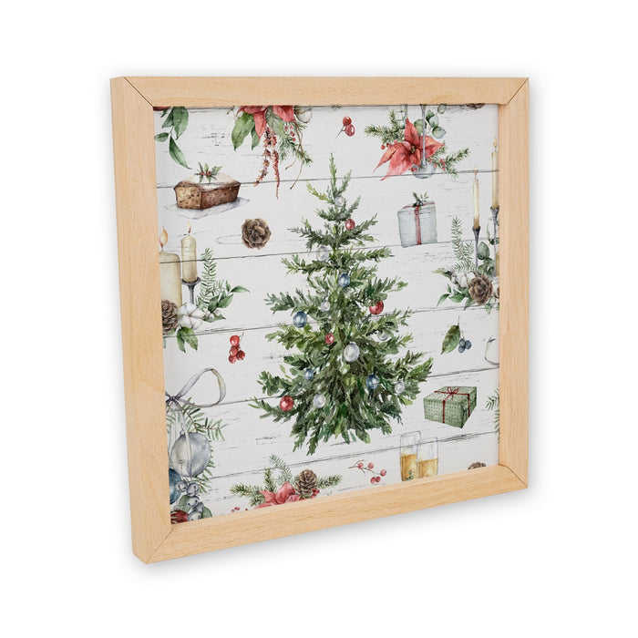 Christmas Tree Pattern Wood Sign