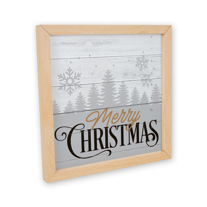 Merry Christmas Wood Sign Grey F1-10100004036