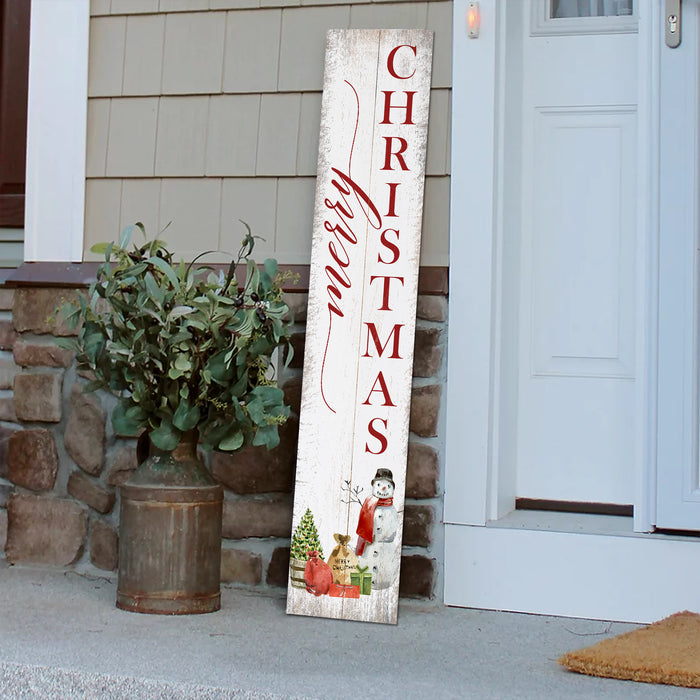 Merry Christmas Snowman Holiday Christmas Porch Sign P1-10480001003