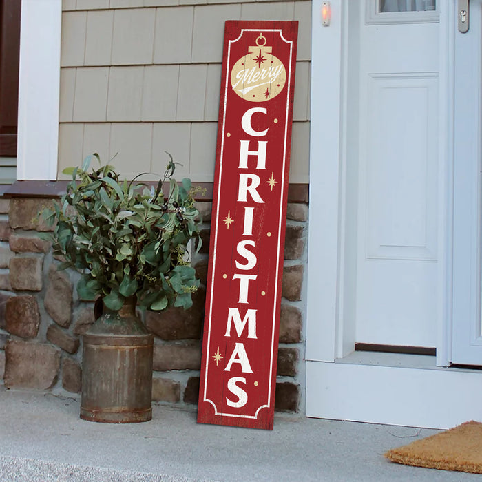 Merry Christmas Red Holiday Christmas Porch Sign P1-10480001010