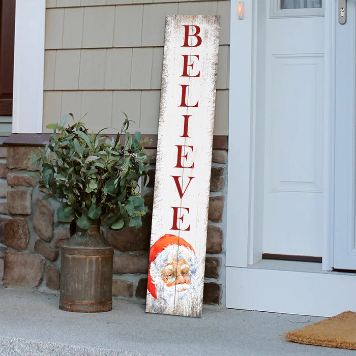 Believe Santa Holiday Christmas Porch Sign P1-10480001017