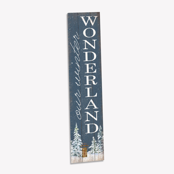 Winter Wonderland Blue Holiday Christmas Porch Sign P1-10480001022